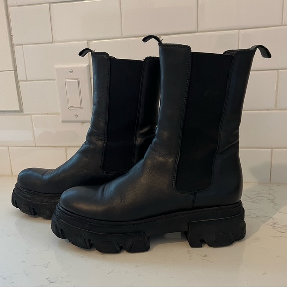 8 by YOOX LEATHER ANKLE BOOT - Picture 3 of 5